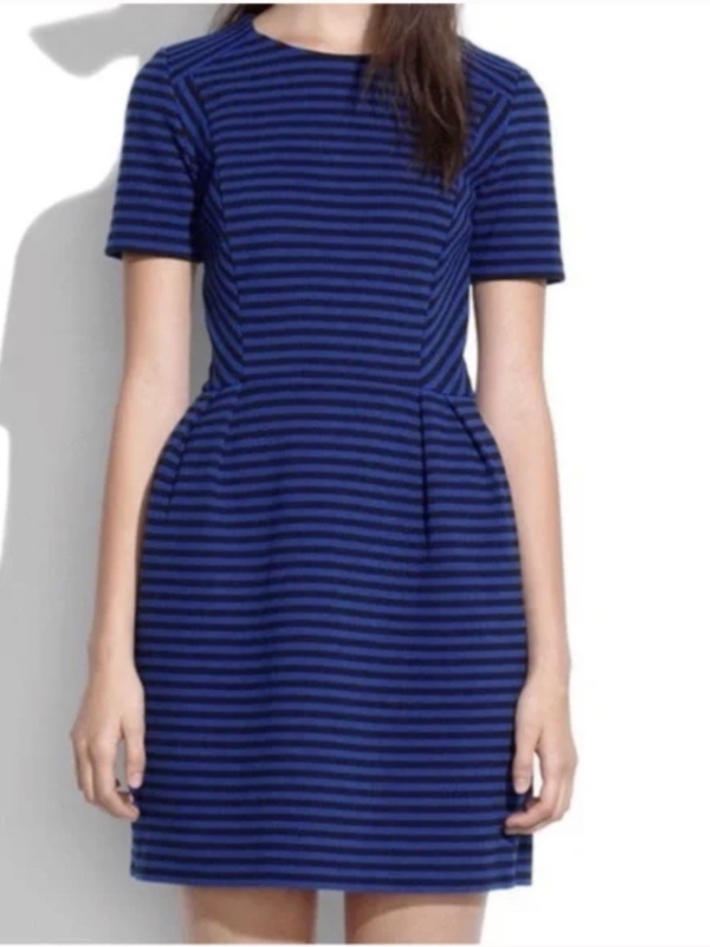 Madewell Gallerist Stripe Ponte Knit Mini Dress - size 6